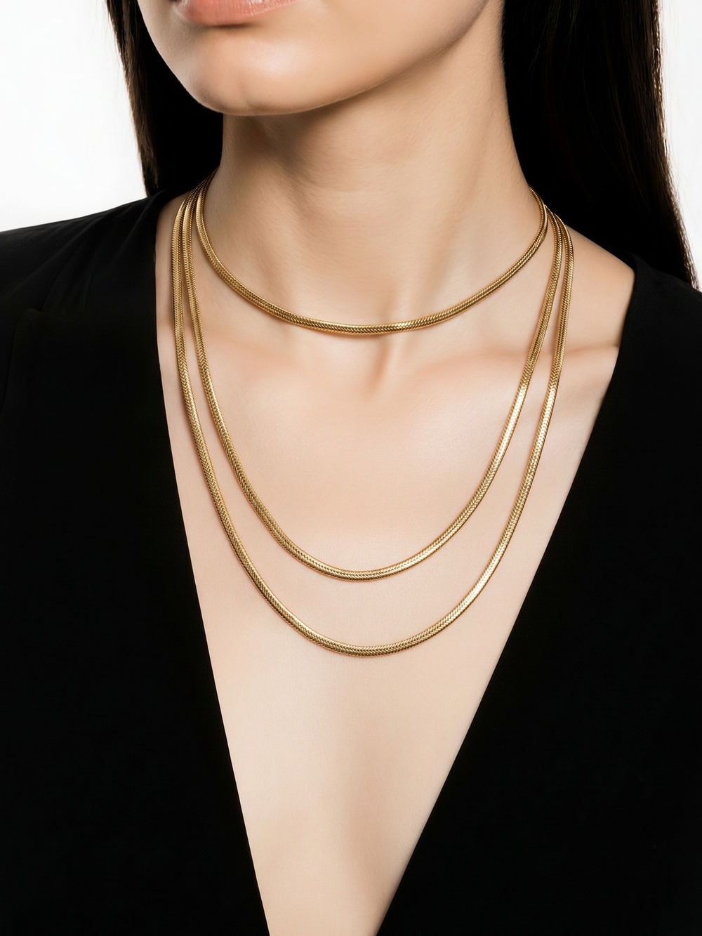 Tommy Bahama Gold-Tone Layered Snake Chain Necklace